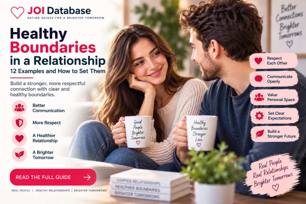 Couple talking together while discussing healthy relationship boundaries